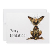 Cute Little Dog Personalized Invite