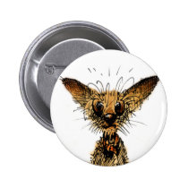Cute Little Dog Pinback Buttons
