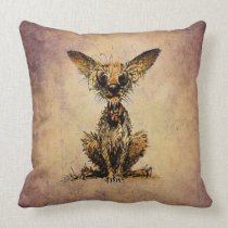 Cute little dog throw pillows