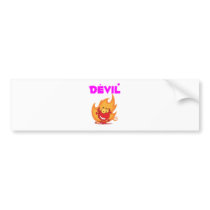 Cute Little Flaming Devil Bumper Sticker