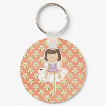 Cute Little Flower Fairy Girl keychains by cutespot Cute Little Flower Fairy Girl keychains