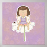 Cute Little Flower Fairy Girl Posters