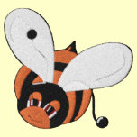 Cute Little Flying Bumble Bee Embroidered