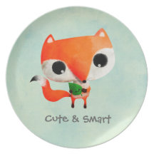 Cute Little Fox Dinner Plate