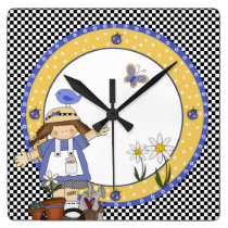 Cute Little Gardener Wall Clock wall clocks