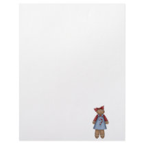 cute little ginger girl letterhead