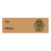 cute little gingerbread man gift tags business cards