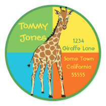 Cute Little Giraffe Address Label stickers