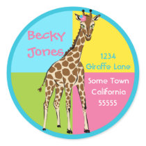 Cute Little Giraffe Address Label stickers