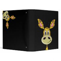 Cute Little Giraffe Black Avery Binder