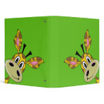 Cute Little Giraffe Green Binder