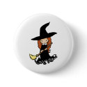 Cute Little Girl Child Witch buttons by blackunicorn Cute Little Girl Child Witch buttons