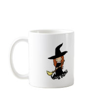 Cute Little Girl Child Witch mugs