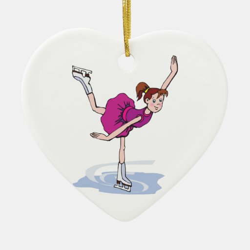 cute little girl figure skater spinning christmas ornament cute little girl figure skater spinning christmas ornament
