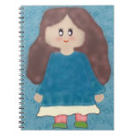 Cute Little Girl in a Blue Dress Notebook notebooks