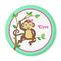 Cute Little Girl Monkey Fridge Magnet