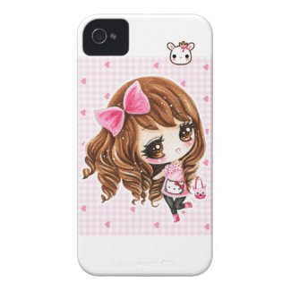 Cute little girl with pink big bow casematecase