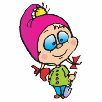 cute little gnome acrylic cut out