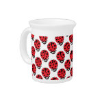 cute little goofy ladybug with lots of spots drink pitcher