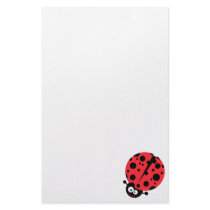cute little goofy ladybug with lots of spots personalized stationery