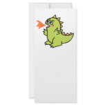 cute little green fire dragon monster rack card template