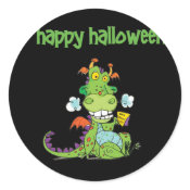Cute little Green Halloween Dragon sticker