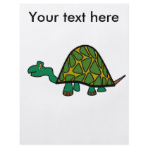 Cute little green turtle custom flyer