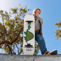 Cute little green turtle skateboard