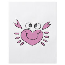 cute little heart crab flyer design