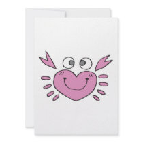 cute little heart crab custom announcement