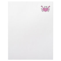 cute little heart crab custom letterhead