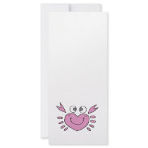 cute little heart crab custom rack card