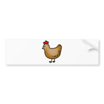Cute little hen bumper stickers