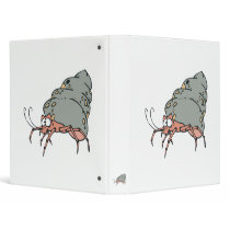 cute little hermit crab 3 ring binders
