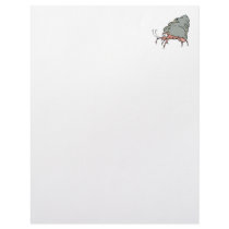 cute little hermit crab letterhead