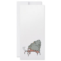 cute little hermit crab custom rack card