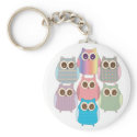 Cute Little Hoot Owls Assorted Colors keychain