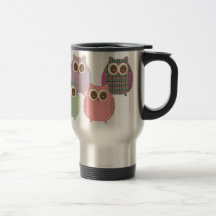 Cute Little Hoot Owls Assorted Colors Mugs