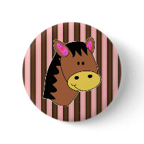 Cute Little Horse Face buttons by cutespot Cute Little Horse Face buttons