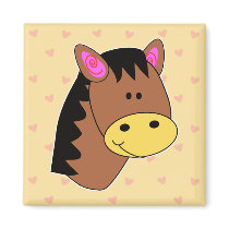 Cute Little Horse Face magnets