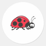 cute little ladybug round stickers