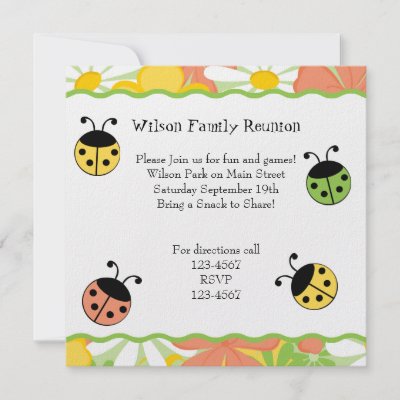 Cute Little Ladybugs Custom Invite