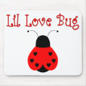 Cute Little Love Bug Heart Ladybug Mousepad
