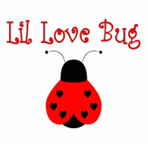 Cute Little Love Bug Heart Ladybug Ornament photo sculptures