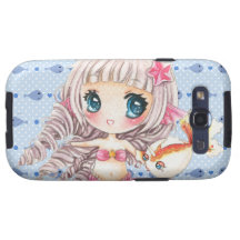 Cute little mermaid and kawaii golden fish samsung galaxy SIII case