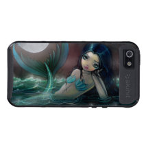 Cute Little Mermaid by the Moonlight iPhone 5 Cover