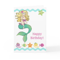 Cute Little Mermaid Greeting Cards