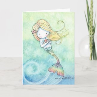 Cute Little Mermaid Card by Molly Harrison card