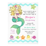 Cute Little Mermaid Custom Announcements