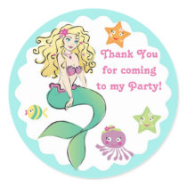 Cute Little Mermaid Gift Tag stickers